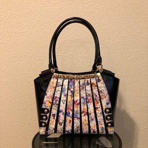 NEW Irina Floral Print Large Leather Handbag